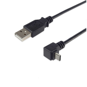 Cabo USB-A macho - USB-C Macho 2m, com angulo 90º